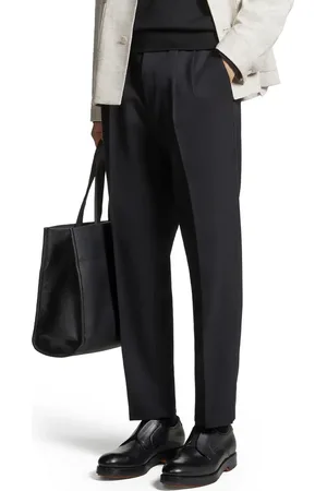 Ermenegildo Zegna Pleat Front Cotton & Wool Pants in at Nordstrom, Size 40 Us