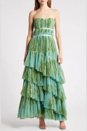 Hutch Strapless Tiered Tulle Gown in at Nordstrom, Size 6