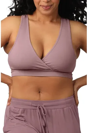 Kindred Bravely Racerback Crossover Maternity/Nursing Bra in at Nordstrom, Size Large