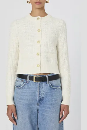French Connection Metallic Cotton Blend Cardigan in at Nordstrom, Size X-Small