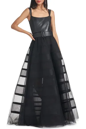 Sachin & Babi Veruca Belted Mixed Media Ballgown in at Nordstrom, Size 14