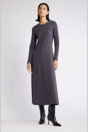 Nordstrom Long Sleeve Crewneck Maxi Dress in at , Size X-Small