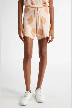 ZIMMERMANN Acacia Argyle Piqu?? Knit Shorts in at Nordstrom, Size 2