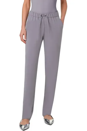 AKRIS Mike Split Hem Crepe Drawstring Pants in at Nordstrom, Size 2