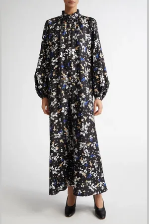 Max Mara Accenni Long Sleeve Silk Dress in at Nordstrom, Size 4