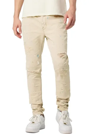 Hudson Zack Paint Splatter Ripped Stacked Skinny Jeans in at Nordstrom, Size 29