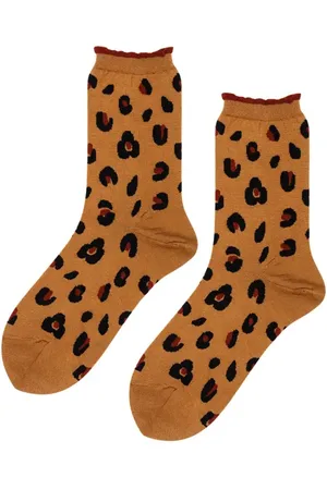 hansel from basel Cheetah Crew Socks in at Nordstrom