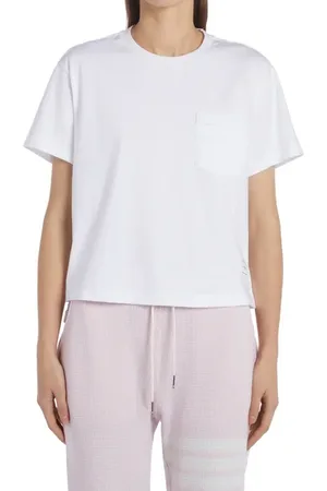 Thom Browne Medium Weight Cotton Jersey Boxy Pocket Tee in at Nordstrom, Size 2 Us