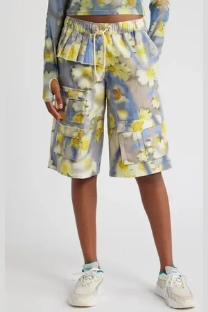 PUMA X Collina Strada Floral Cotton Ripstop Cargo Shorts in at Nordstrom, Size Small