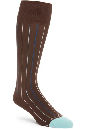 EDWARD ARMAH Pinstripe Tall Compression Dress Socks in at Nordstrom