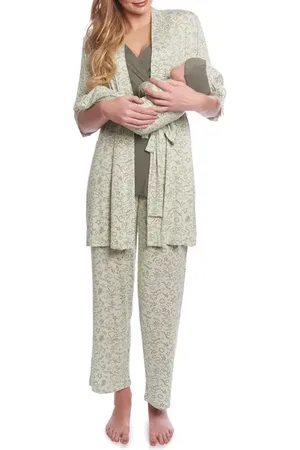 Everly Grey Analise During & After 5-Piece Maternity/Nursing Sleep Set in at Nordstrom, Size X-Large