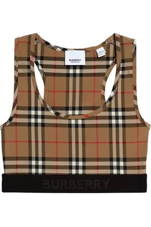 Burberry Dalby Check Sports Bra in at Nordstrom, Size Xx-Small