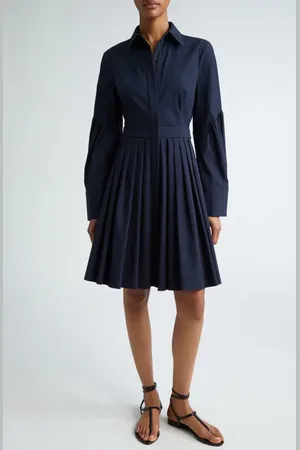 Michael Kors Long Sleeve Stretch Cotton Shirtdress in at Nordstrom, Size 8