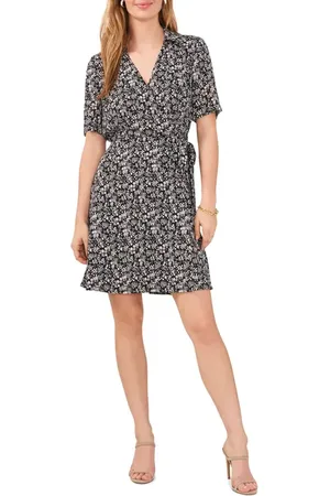 Chaussmoi Floral Print Wrap Dress in at Nordstrom, Size Small