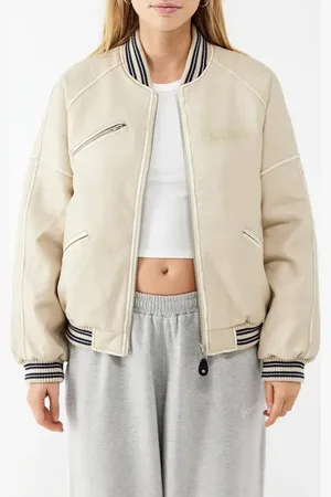 iets frans... Varsity Faux Leather Bomber Jacket in at Nordstrom, Size X-Small