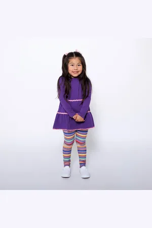 Mixed Up Girls Ruffle Hem Tiered Tunic and Legging Set in at Nordstrom, Size 8