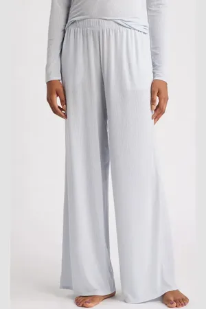 Open Edit Dreamy Rib Wide Leg Pajama Pants in at Nordstrom, Size Large