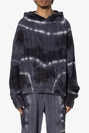Mnml Tie Dye Cable Knit Hoodie in at Nordstrom, Size X-Large
