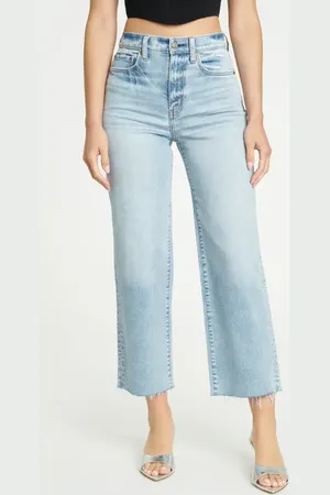 Danny Daze Pleaser High Waist Raw Hem Crop Jeans in at Nordstrom, Size 24