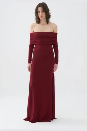 Nocturne Off-The-Shoulder Maxi Dress in at Nordstrom, Size X-Small