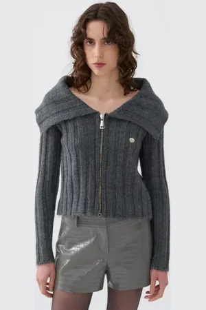 Nocturne Knit Cardigan with Metal Seal Detail in at Nordstrom, Size Medium