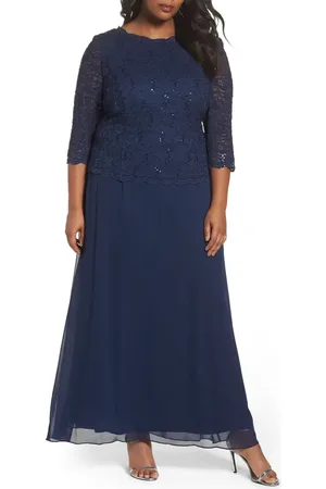 Alex Evenings Mock Two-Piece A-Line Gown in at Nordstrom, Size 14W