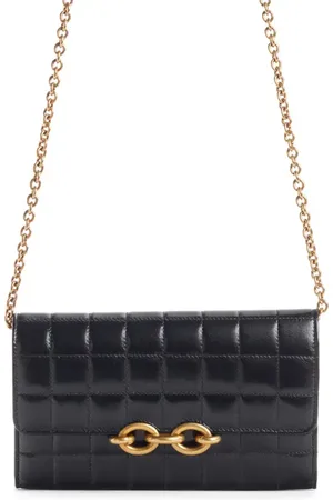 Saint Laurent Le Maillon Leather Wallet on a Chain in at Nordstrom