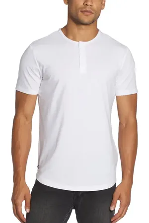 Cuts AO Curved Hem Short Sleeve Henley in at Nordstrom, Size X-Large