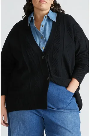 UNIVERSAL STANDARD Mixed Cable Stitch Cardigan in at Nordstrom