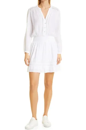 Rails Jasmine Smocked Waist Long Sleeve Dress in at Nordstrom, Size Large