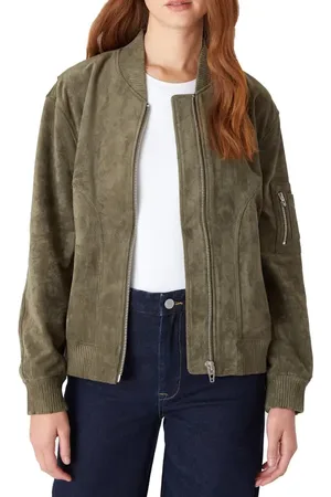 BLANK NYC Faux Suede Bomber Jacket in at Nordstrom, Size X-Small
