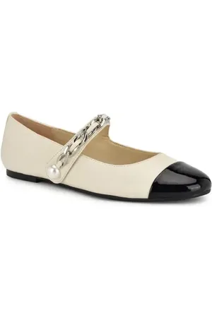 Nine West Platy Mary Jane Cap Toe Flat in at Nordstrom, Size 10.5