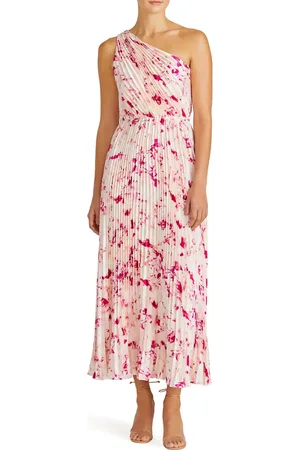Ml Monique Lhuillier Alina Pleated One-Shoulder Cocktail Dress in at Nordstrom, Size 14