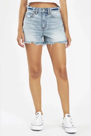 Danny Daze The Knockout High Waist Cutoff Denim Shorts in at Nordstrom, Size 25
