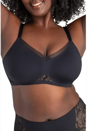 HONEYLOVE Lace Inset CrossOver Wireless Bra in at Nordstrom, Size X-Small