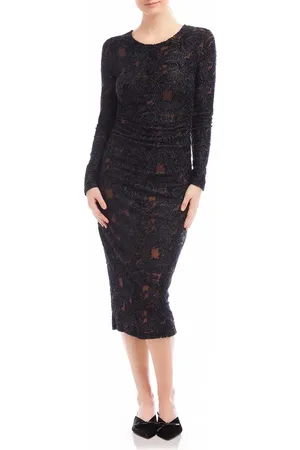 Fifteen Twenty Carolina Long Sleeve Midi Dress in at Nordstrom, Size X-Small