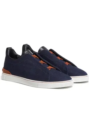 Ermenegildo Zegna Triple Stitch Denim Slip-On Sneaker in at Nordstrom, Size 9Us