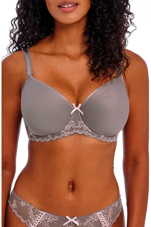 Freya Off Beat Decadence Molder Underwire Bra in Grey /Pink at Nordstrom, Size 34G