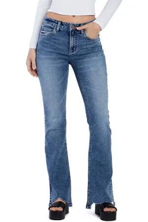 HINT OF BLU High Waist Chew Hem Flare Jeans in at Nordstrom, Size 25
