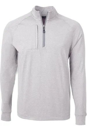 Cutter & Buck Adapt Heather Quarter Zip Pullover in at Nordstrom, Size Small