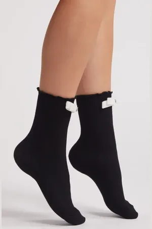 Casa Clara Bow Crew Socks in at Nordstrom