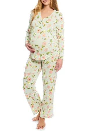 Everly Grey Laina Jersey Long Sleeve Maternity/Nursing Pajamas in at Nordstrom, Size X-Small