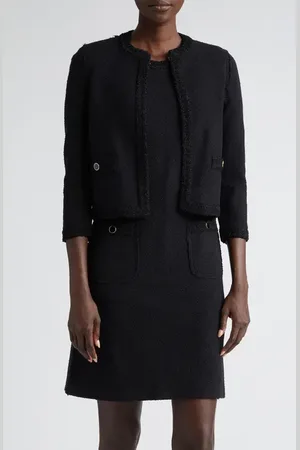 ST. JOHN Embroidered Boucl?? Knit Jacket in at Nordstrom, Size 12