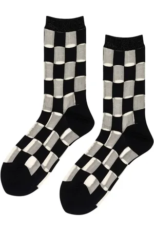 hansel from basel Jolly Check Sheer Crew Socks in at Nordstrom