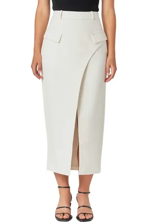 Endless Rose Faux Wrap Midi Skirt in at Nordstrom, Size Medium