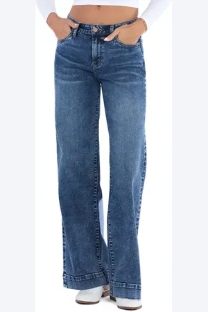 HINT OF BLU Mighty High Waist Wide Leg Jeans in at Nordstrom, Size 27