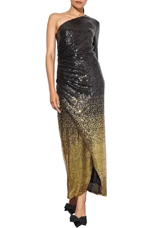 Ming Wang Ombr?? Sequin One-Shoulder Gown in at Nordstrom, Size Medium