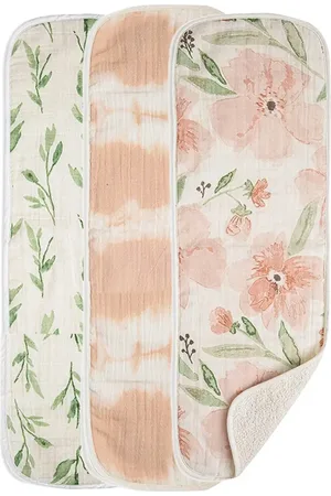 CRANE BABY 3-Pack Cotton Baby Burp Cloth Set in at Nordstrom