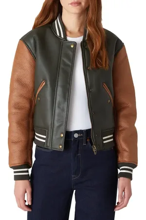 BLANK NYC Bonded Faux Leather Bomber Jacket in at Nordstrom, Size Medium