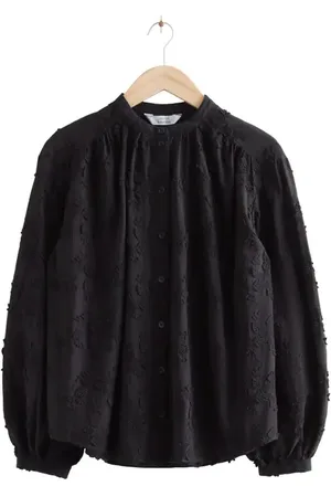 & OTHER STORIES Floral Appliqu?? Blouse in at Nordstrom, Size 2